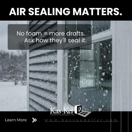 Air Sealing Matters.No foam = more drafts. Ask how they'll seal it. #windowrepair