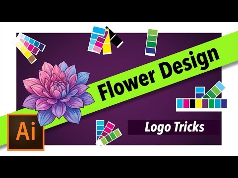 Flower design Tricks in Adobe illustrator Logo
