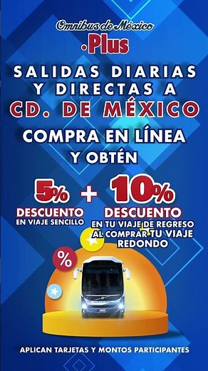 Omnibus de México | Salidas Diarias y Directas de Monterrey a Cd. de México | Boleto de Autobús