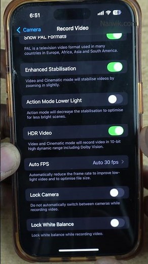 Turn off HDR video in iPhone #naiwiktech #Shorts #iphone