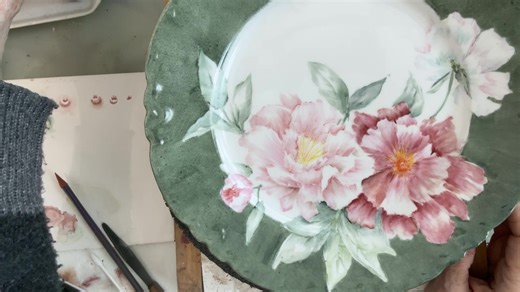 Peonies - Final Fire | Paint n Porcelain