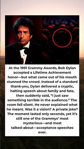 Bob Dylan Saw Something Unsettling In The Audience
