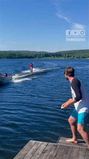 Family fails hilariously trying to catch a frisbee on a boogie board | Funny water fun