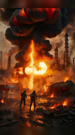 Explosion at futuristic energy reactor, Massive oil refinery explosion | ShockWave #shorts