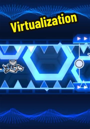 “Virtualization” by Splinter25; thirty-third level of the gddp beginner tier. Level ID: 76799716 #geometrydash #gd #geodash #fyp