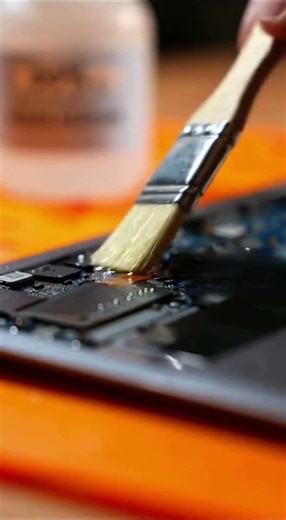 Water-Damaged Laptop This laptop got soaked… #restoration #cleaning#laptop