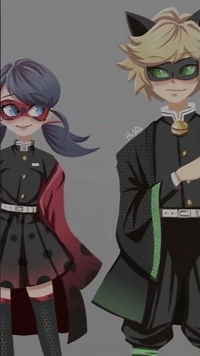 Marinette and Adrian 💕♥️🖤🤍 #ladybug #miraculous