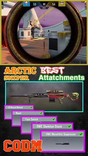 Arctic .50 Sniper Best Attachments for Multiplayer in Call of Duty Mobile #codm