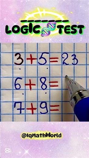 LOGIC TEST❗️🧠 #math #maths #puzzle #logic #iqtest