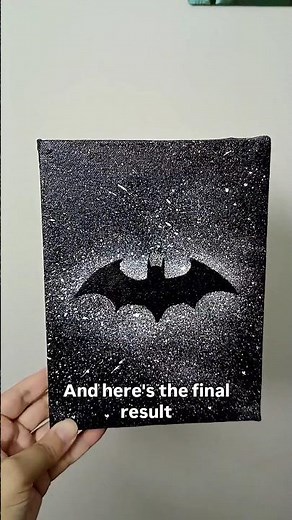 Easy Acrylic Painting Idea.Batman Logo #art #painting #tutorial #tips #funny #batman #viral #shorts