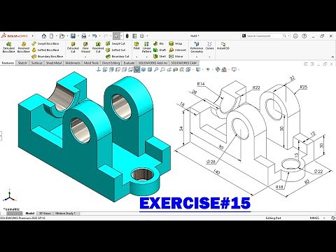 Solidworks exercise tutorial | Design of Mild steel bracket | EXERCISE#15