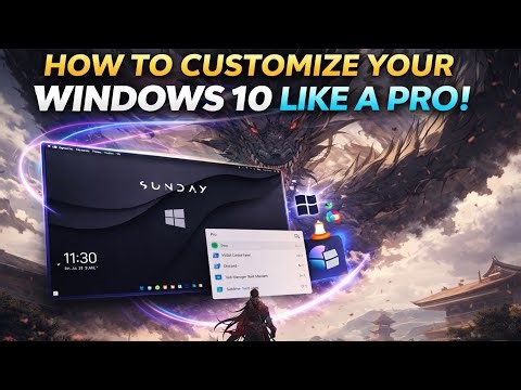 “I Turned My Boring Windows 10 Desktop Into THIS! 🤯 (Full Customization Guide)