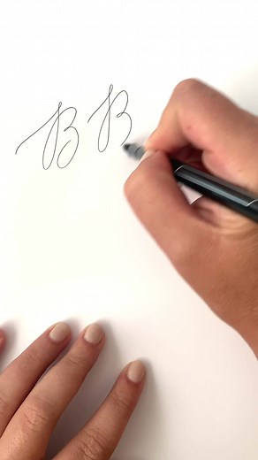B Signature Tutorial: Handwriting Letter B Calligraphy & Signature Ideas
