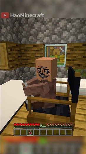 The CHAOTIC Secret of the Villagers #minecraft #memes #haominecraft