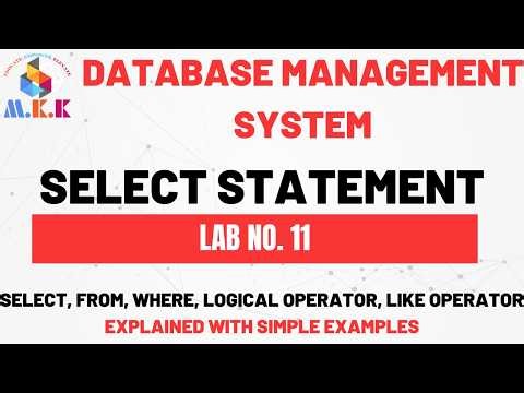 SELECT Statement Explained | WHERE, Operators, AND/OR/NOT, LIKE with % | CS403P DBMS Lab 11