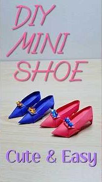 How to Make a Miniature Origami Shoe | Easy Paper Mini Shoe Tutorial