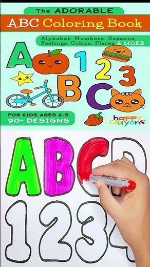 Drawing, Painting and Coloring ABCD, 1234 #forkids