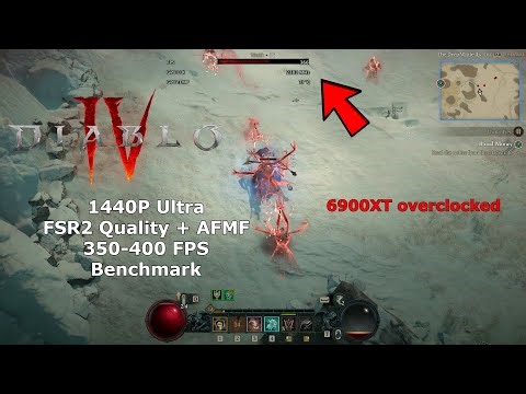 Diablo IV - 6900XT Ultra Settings 1440P - AFMF 350FPS - Diablo 4 PC
