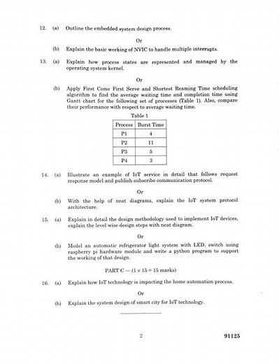 ET3491 Embedded Systems and IoT Design #r21 #exam #annauniversity