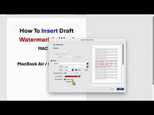 How To Insert Draft Watermark in Word MAC