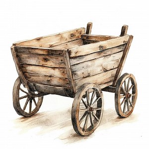 Wooden Cart PNG Clipart, 12x Watercolor Farm Wagon Illustrations, Printable Clip Art Set, Digital Download, Paper Crafts,junk Journal Bundle - Etsy