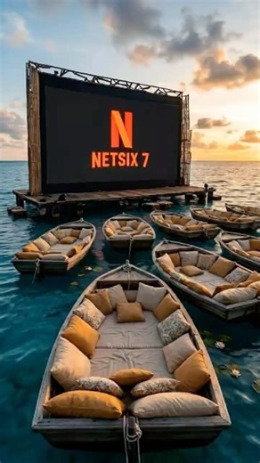 Would You Watch Movies While Floating In Boats In The Open Sea?