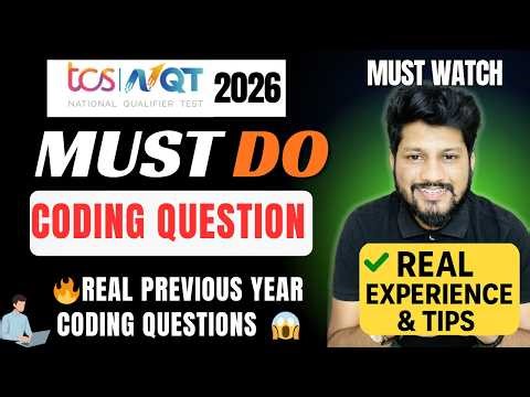 TCS NQT 2025 Coding Questions with Solutions 🔥 | Previous Year Asked: Must-Do Coding Questions