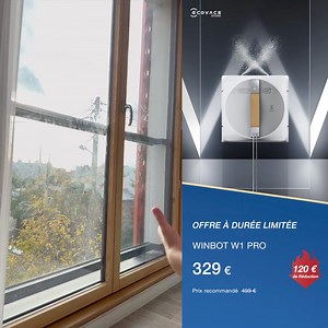 Profitez d'une incroyable réduction de 120 € sur le WINBOT W1 PRO d'ECOVACS ❗️Maintenant à seulement 329 € au lieu de 449 €, c'est l'occasion rêvée de découvrir l'excellence en matière de nettoyage intelligent. Ne manquez pas cette offre exclusive sur ecovacs.com/fr et transformez votre quotidien avec ECOVACS, le leader de la technologie de nettoyage intelligent. | Ecovacs