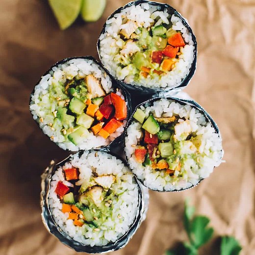Simple Chicken Sushi Burrito