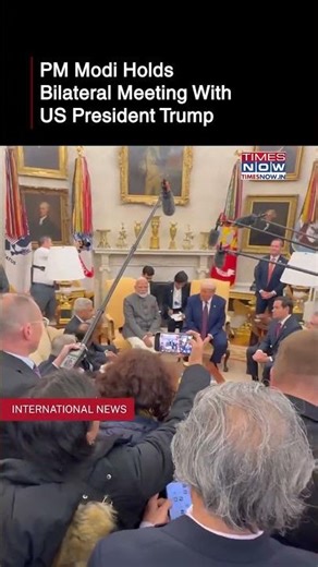 PM Narendra Modi Holds Bilateral Meeting With US President Trump At White House | Watch #shorts