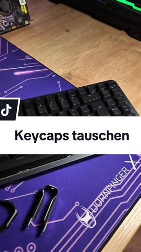 Keycaps und switches bei einer Tastatur wechseln, so gehts👍🏻 #keycappuller #keycaps #pctipps #pctricks #pctips