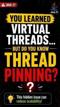 Thread Pinning Explained | The Hidden Problem with Java 21 Virtual Threads 🚨