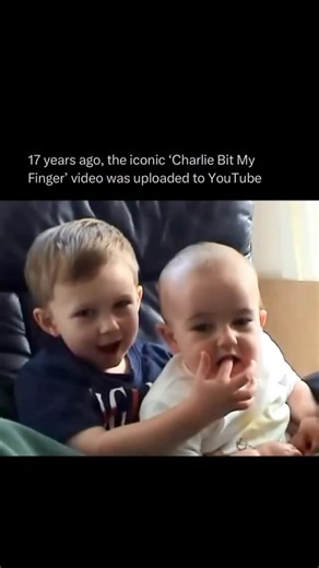 Enrique Ricky on Instagram: "One of the most iconic videos ever 😭☝️ “Charlie Bit My Finger” is a 2007 viral video of a baby named Charlie Davies-Carr biting his older brother Harry’s finger. The video was one of YouTube’s first viral hits, garnering over 887 million views. - #youtube #viral #iconic #nostalgia"