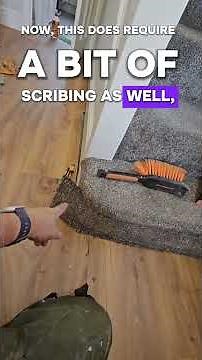 How to Install Laminate at the Bottom of a Staircase... Like a Pro! Stop Bending Your Beading!
