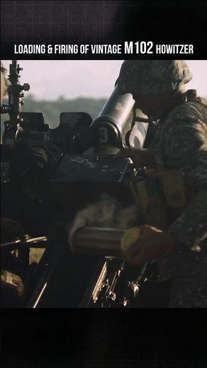 Loading & Firing of Vintage M102 Howitzer