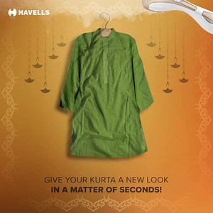 Why wait? Wrinkle-out your worries with the range of Havells Garment Steamers and give the perfect crisp look to your clothes. #GharWaliDiwali Buy now: http://bit.ly/HavellsGarmentSteamer | Havells