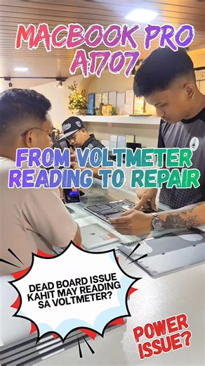 MacBook Pro A1707 no power issue under diagnosis. 🚫💻 Even with voltage traces present on the power supply, the unit still won’t turn on. ✨ Our technician is carefully checking the power rails, SMC signals, and logic board components to identify the root cause. Step by step troubleshooting to bring this MacBook back to life. 💻🔧 #MacBookPro #A1707 #NoPowerIssue #LogicBoardRepair #TechDiagnosis #BoardLevelRepair #MacRepair | PC Formula