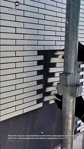 Precision Brick Veneer Installation – Satisfying Modern Facade Build in Progress