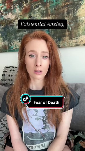 Fear of death is a human experience. The existential dread of losing control, attachments, and the unknown is something we all have to face while we are alive. Even though fear is an inevitable companion in our life, getting present and accepting vulnerability/grief allows you to live fully through meaningful connection. #deathanxiey #fearofdying #mytherapy #existentialthoughts #theredheadpsychologist @Dr. Liz | PsyD @Dr. Liz | PsyD