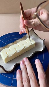 Carving butter to go with my handmade butter dish | Studio b-du