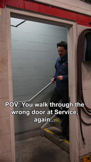 🚪 Still in the wrong service door… Part 2 👀 Now featuring: 🚽 “Engine flush” — when the instructions weren’t specific enough. 🏃‍♂️ “Running diagnostics” — yes, literally running them. 🩸 “Changing brake pads” — fresh pads, problem solved… right? No engines were harmed (emotionally maybe). Real, professional service is happening behind the other door — we swear. 😅 📍 Dueck Auto Group Service Center | Dueck Auto Group