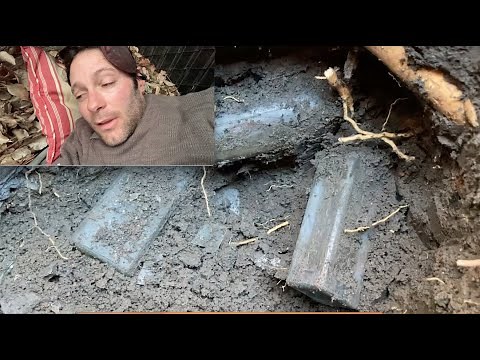 CRAZY Guy Sleeping in Bush Digs TONS of OLD BOTTLES in PRIVY Under BIG TREE