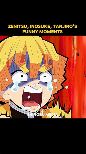zenitsu inosuke tanjiro's funny moments 😂 #demonslayer #kimetsunoyaiba