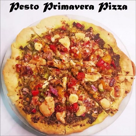 Pesto Primavera Pizza Recipe | Foodomania #264
