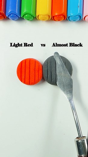Light Red❤️ vs Almost Black 🖤Mixing Clay Colors #fblifestyle #painting #asmr #satisfying #mix | Color Mixing Extra