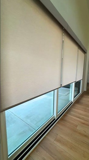 How to Cover a 15' Patio Slider for Privacy: Motorized Roller Shades