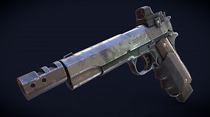 Modified Colt 1911 Pistol - Download Free 3D model by Arthur Krut (@OptiCube)