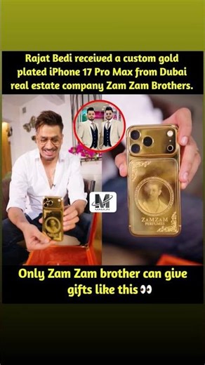 Rajat Bedi Gets A Gold iPhone 17 Pro Max! 📱✨##bollywood 🤯