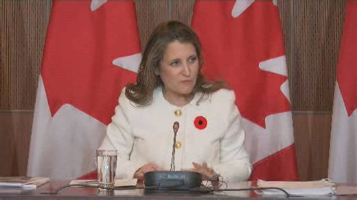 Fall economic statement: Freeland says balanced budget projected by 2027 partly thanks to COVID recovery