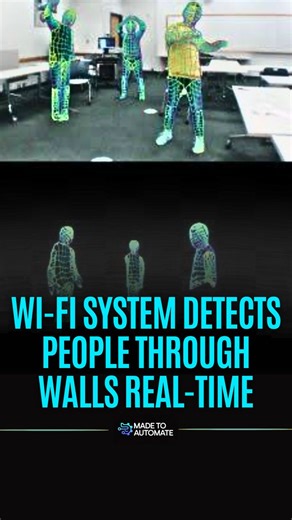 Made To Automate on Instagram: "A Wi Fi based system that detects people through walls in real time sounds unreal, but it is already possible. By analyzing how wireless signals change when they pass through bodies, movement and presence can be identified without cameras or direct visibility. The technology works by reading disruptions in signal patterns. Every movement slightly alters the wave behavior, allowing systems to map location, motion, and even breathing. What was once invisible becomes